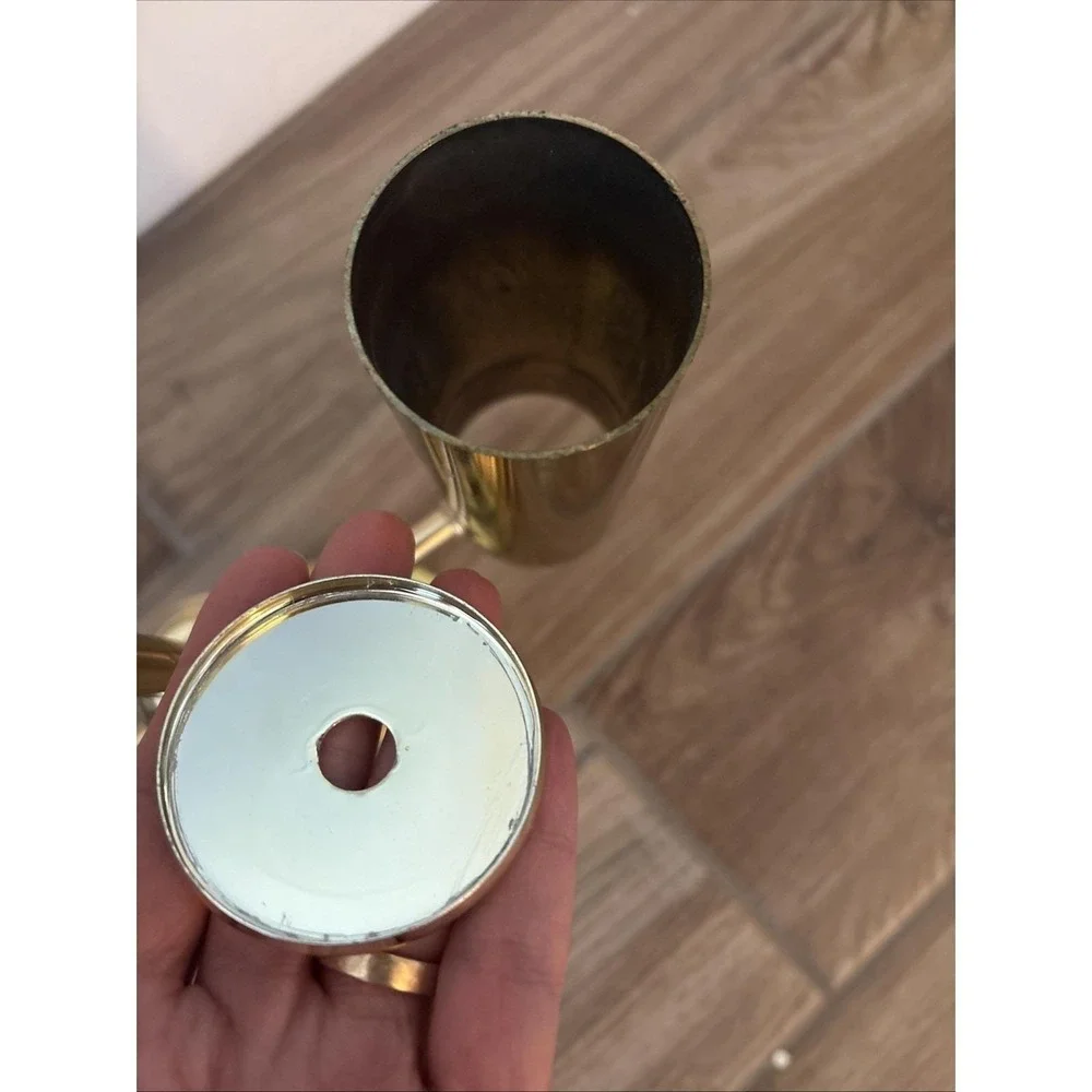 Rare antique Brass Student Brass Oil Kerosene Lamp 17